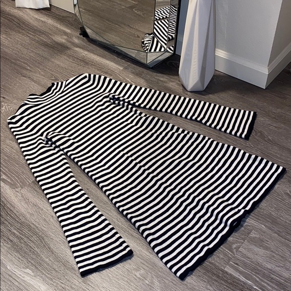 Express Mock Neck Flair Long Sleeve Sweater Dress - Picture 7 of 8